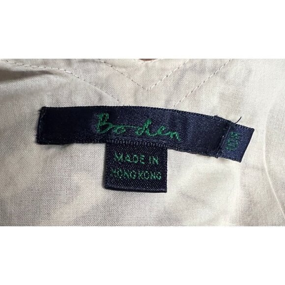 Boden Floral Midi A-Line Cotton Dress Tan / Brown Size US 10 - Picture 8 of 8